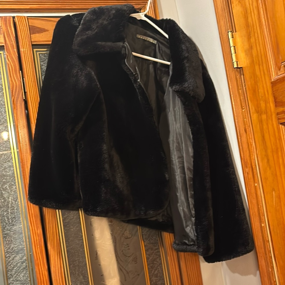Black fur jacket